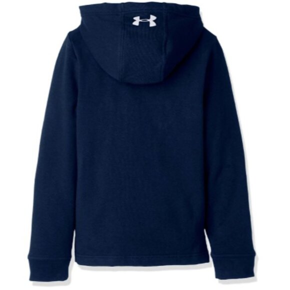 Under Armour Boys Size Small Blue Microthread Terry 1/2 Zip Hoodie Ultra Soft - Picture 2 of 5